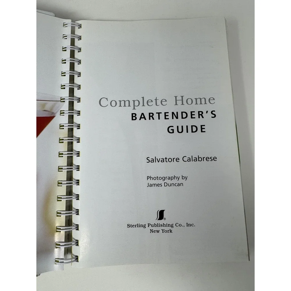 Complete Home Bartender's Guide Salvatore Calabrese Sterling White PB 2002‎ VTG